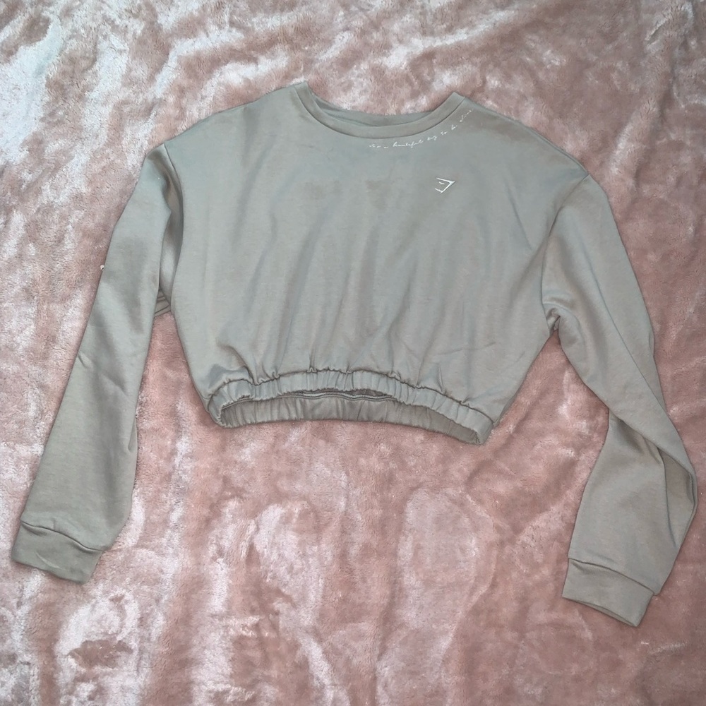 Gymshark Whitney Simmons cropped pullover - Mink - size small